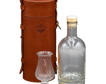 Tube &quot;Medi&quot; cylinder for spirits, hikes, holidays, decorative items, exclusive, manufactory made, sustainable, whiskey rum gin accessories