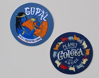 Stickers Gopal & Goloka Krishna