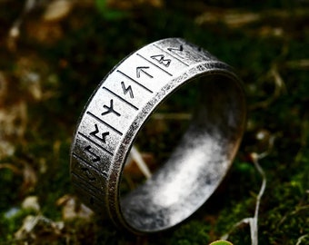 Mode-Handgefertigte Nordic Viking Rune Ring für Männer Frauen Einfache Amulett Edelstahl Vintage Wikinger Ringe Schmuck Geschenk Kostenloser Versand