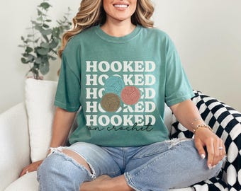 Crochet Lover Shirt, Crocheting Comfort Colors T-shirt, Crochet Hobby Gift, Crochet Tee, Crochet Lover Gift, Crafter Shirt Gift For Mom