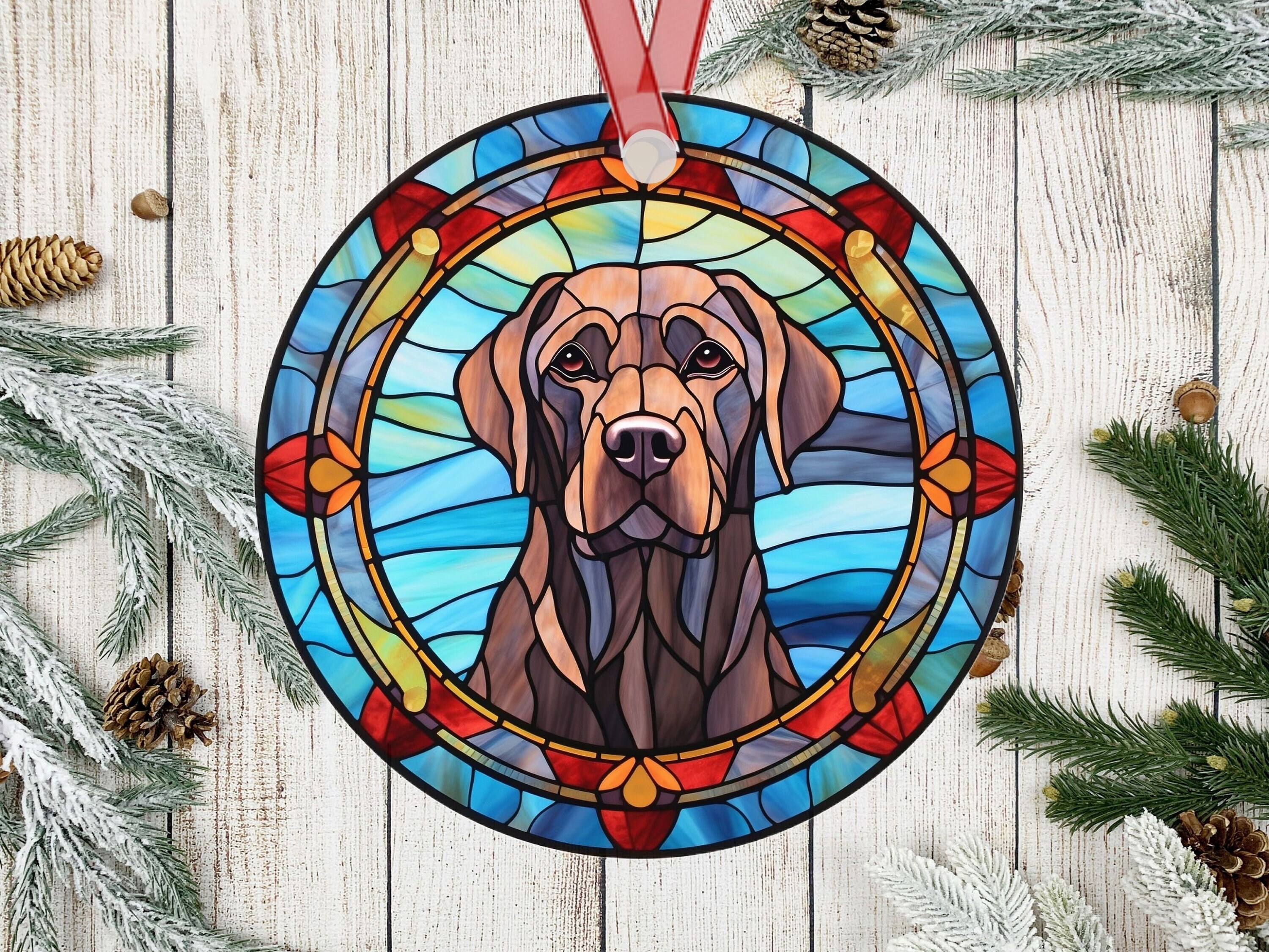 1 Houten Kerst Ornamenten Bruin Labrador Retriever Kerstboom Ornament Kerstboom Houten Opknoping voor Vakantie Xmas Opknoping Decoraties voor Party Home Ornament