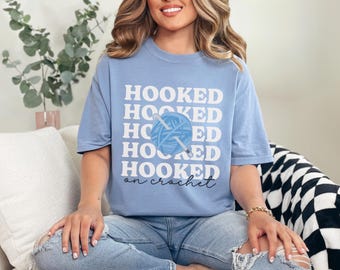 Crocheting Lover Shirt, Crocheting Comfort Colors T-shirt, Crochet Hobby Gift, Crochet Tee, Crochet Lover Gift, Crafter Shirt Gift For Mom
