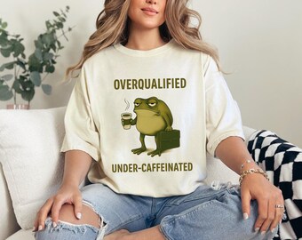 Funny Frog Shirt, Frog Meme Shirt, Funny Weirdcore Shirt, Sarcastic Office Humor T-Shirt, Frogcore Aesthetic Gift for Coworker, Trendy Frog