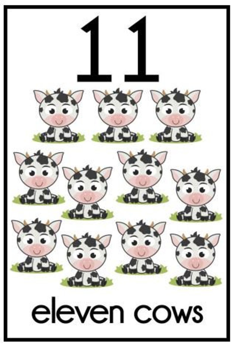 PRINTABLE Number Flashcards for Baby Toddler Learning - Etsy