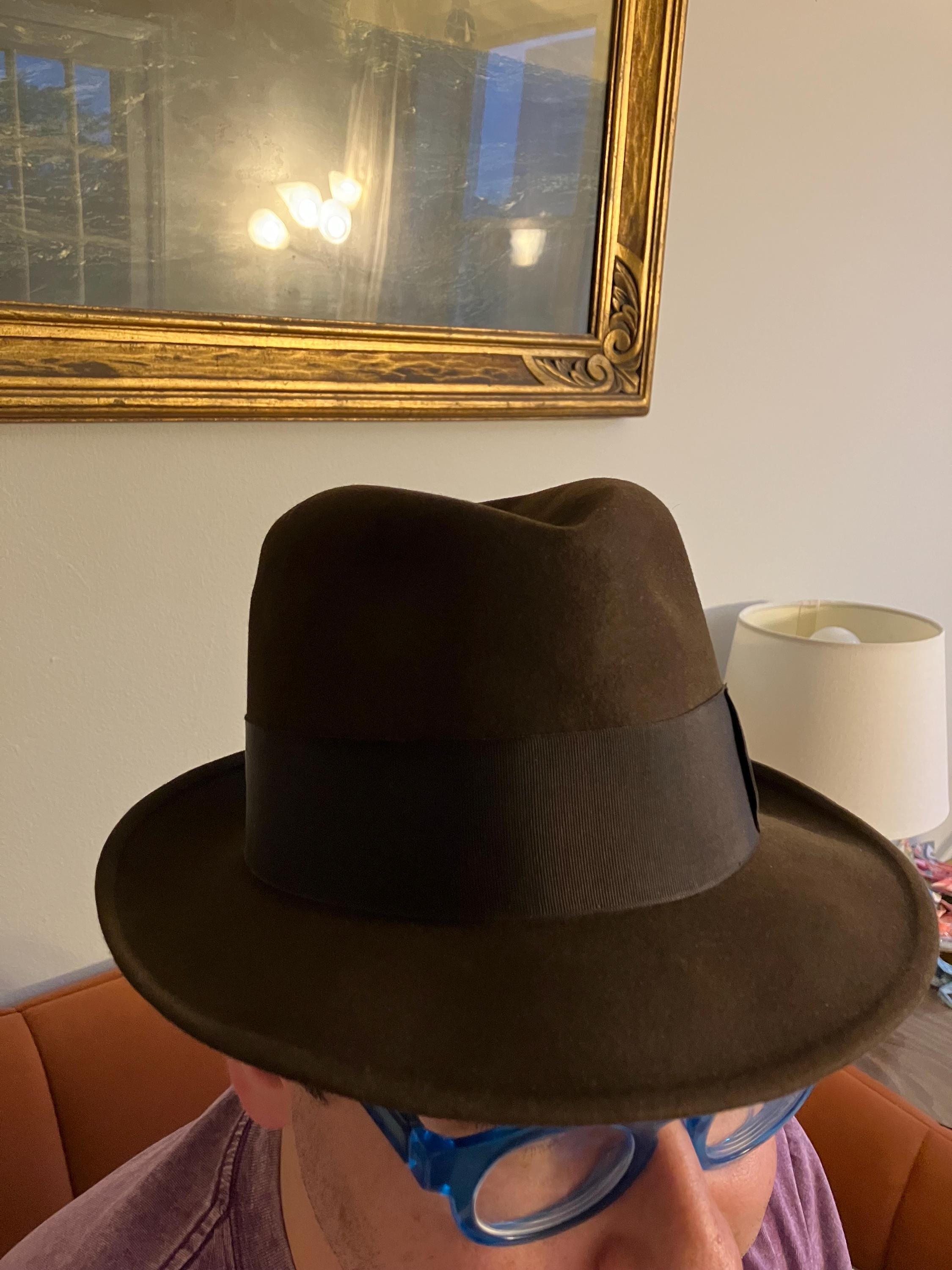 希少　50's Borsalino HAT ビンテージ Borsalino [Super Borsalino] Vintage Homburg Hat [1950s