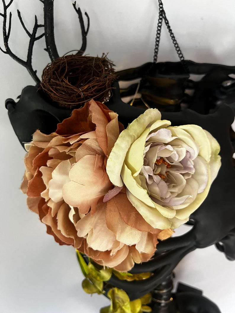 Custom Made to Order Floral Rib Cage Skeleton Wall Hanging - Etsy