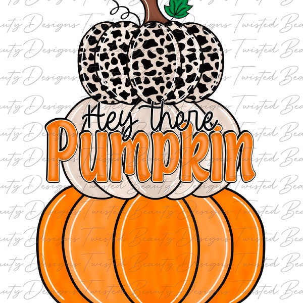 Hey There Pumpkins Stacked PNG/ Stacked Pumpkins/ Fall Season Image.