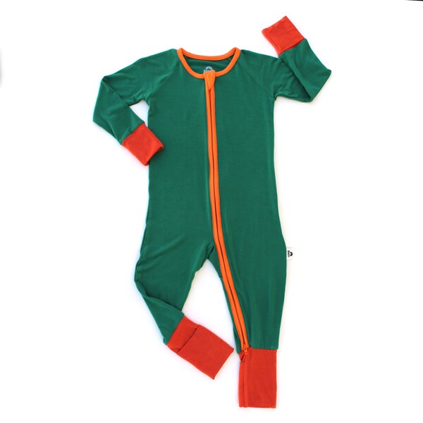 Berava Bamboo Baby Pajamas | Soft Baby Sleepwear | Perfect For Sensitive Skin or Eczema | Forest Green Unisex Newborn - 24 Month Pajamas