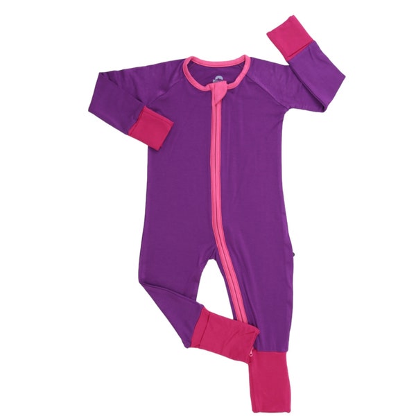 Berava Bamboo Baby Pajamas | Soft Baby Sleepwear | Perfect For Sensitive Skin or Eczema | Purple Girl Newborn - 24 Month Pajamas