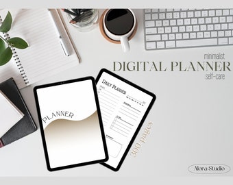DIGITAL PLANNER 2023 | Goodnotes, Notability, iPad Planner | Undated Planner, 300 pages, Digital Journal, Digital Habit Tracker | Printable
