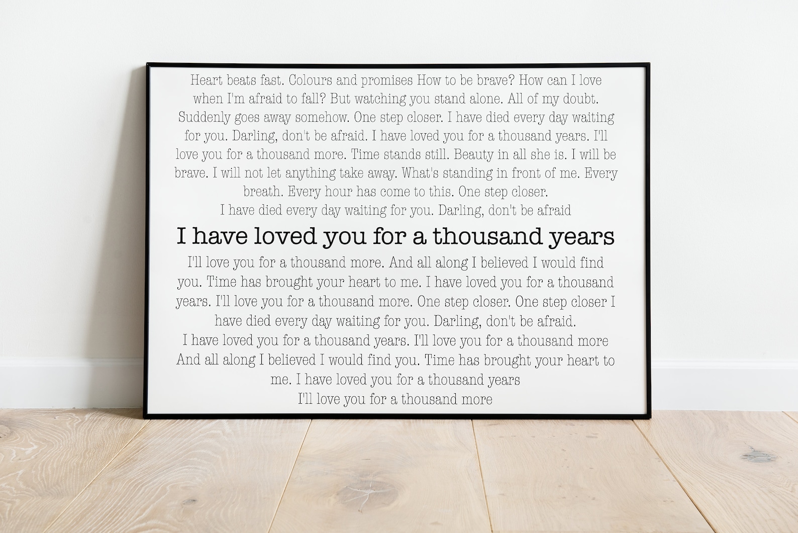 Wedding Song Lyrics Frame, Wedding Song Digital File Print, I Have