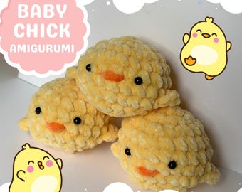 Baby Chick Amigurumi, Crochet chick gift, Cute valentines gift, Baby Chicken Plushie, Crochet Plushie, Small Baby Chick Plushie, Amigurumi