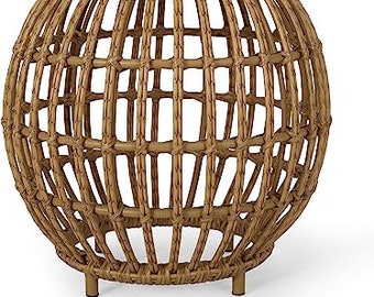 Josie lux handmade Camille amour faux rattan side table