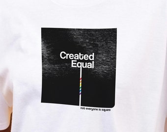LGBTQ Pride T-Shirt: Created Equal Graphic Tee