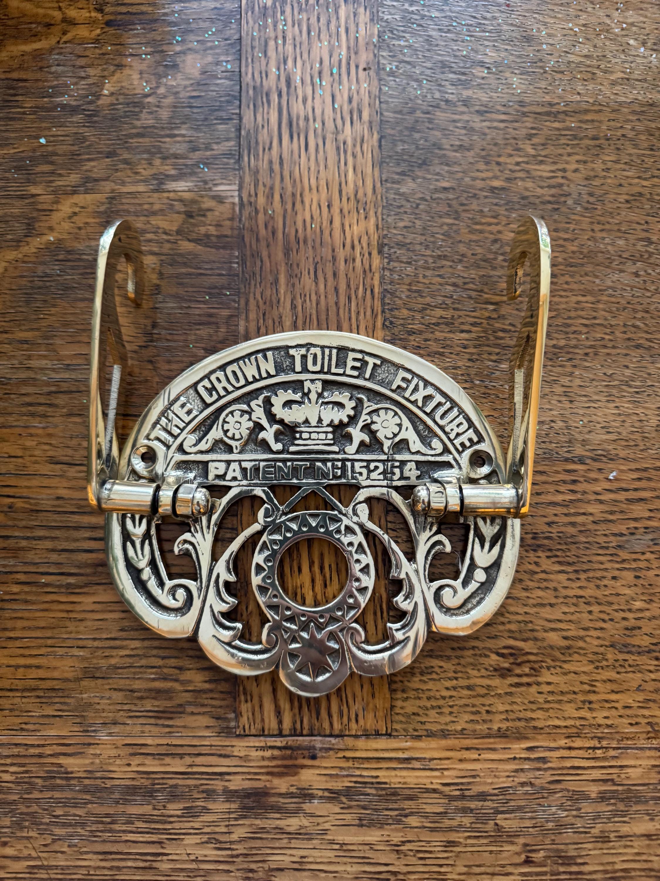 Victorian - Vintage Toilet Paper Holder - Polished Brass - Etsy