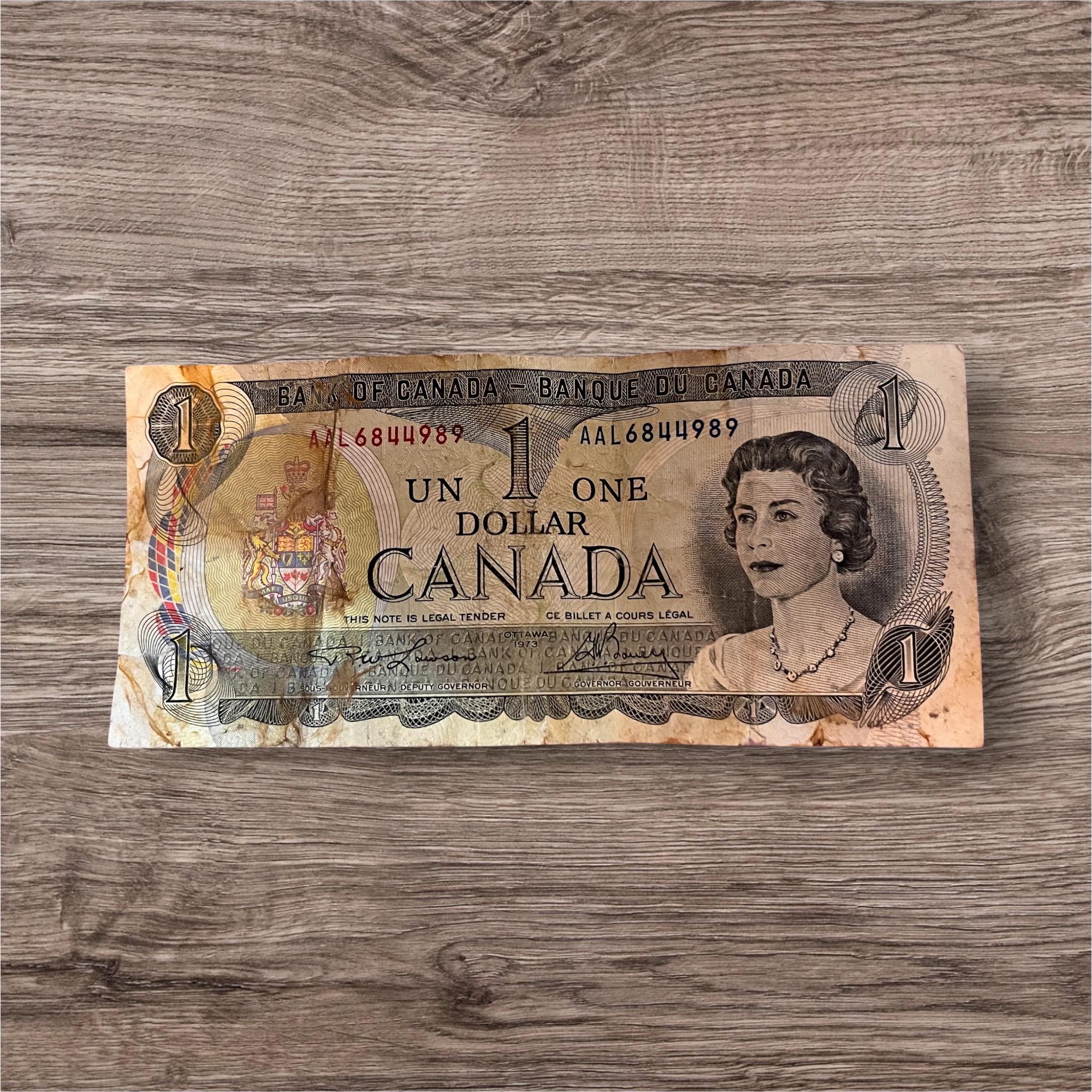 Canadian 1 Dollar Bill - Etsy