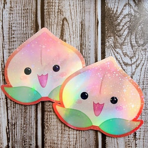 Overwatch Vinyl Sticker Holographic Pachimari Peach Waterproof Decal