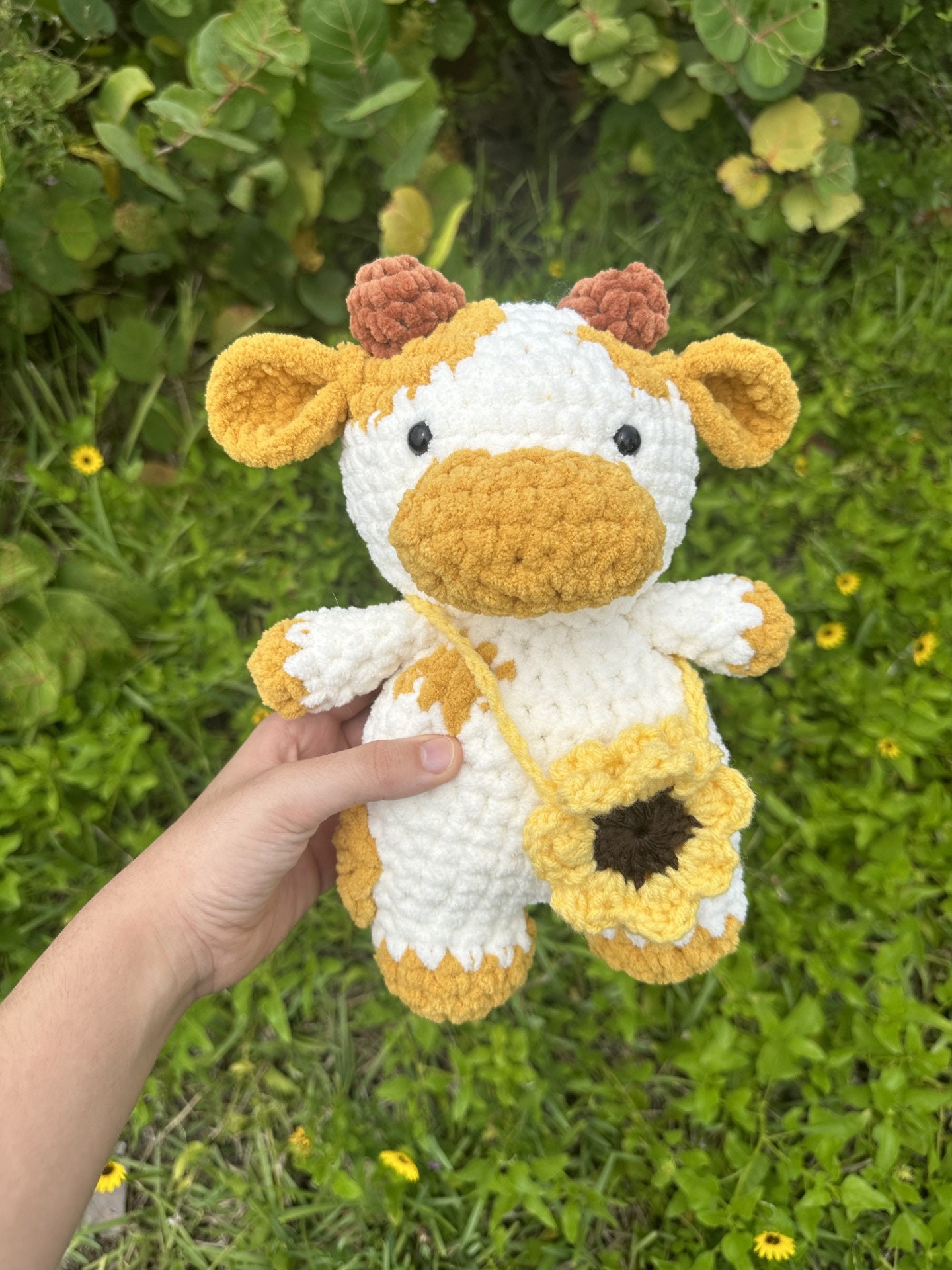 Pumpkin Cow Crochet, Stuffed Animal Amigurumi, Halloween & Autumn Crochet,  Cute Cow Plushie, Pumpkin Crochet, Animal Plushie, Kawaii Cow Toy 