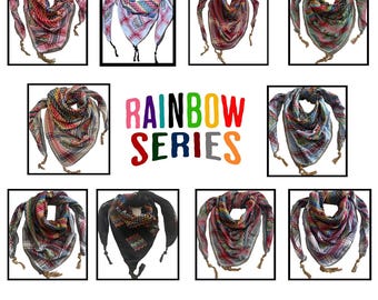 Fios de Alegria - Série de Keffiyeh Arco-Íris