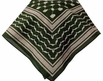 Sumud Olive Keffiyeh Bandana