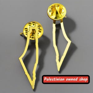 Épinglette de la carte de la Palestine - Symbole de solidarité et de soutien