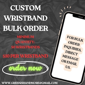 No Minimum Silicone Wristbands Etsy