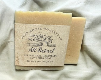 Handmade Goat Milk Soap, Unscented, Beauty Bar, Luxury gift for her, Farmhouse Fresh, Spa, Mothers Day
