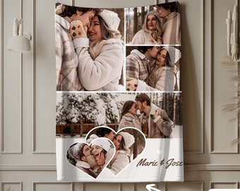 Personalized Photo Blanket, Photo Blanket with Text, Personalized Gift, Memorial Blanket, Anniversary Gift, Couples Gift, Gift for Her