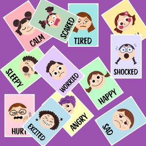 Emotion Karte Karte - Kleinkind und Vorschule Aktivität - Druckbar - Sofortiger Download - Montessori Materialien - Homeschool Printables - Für Kinder