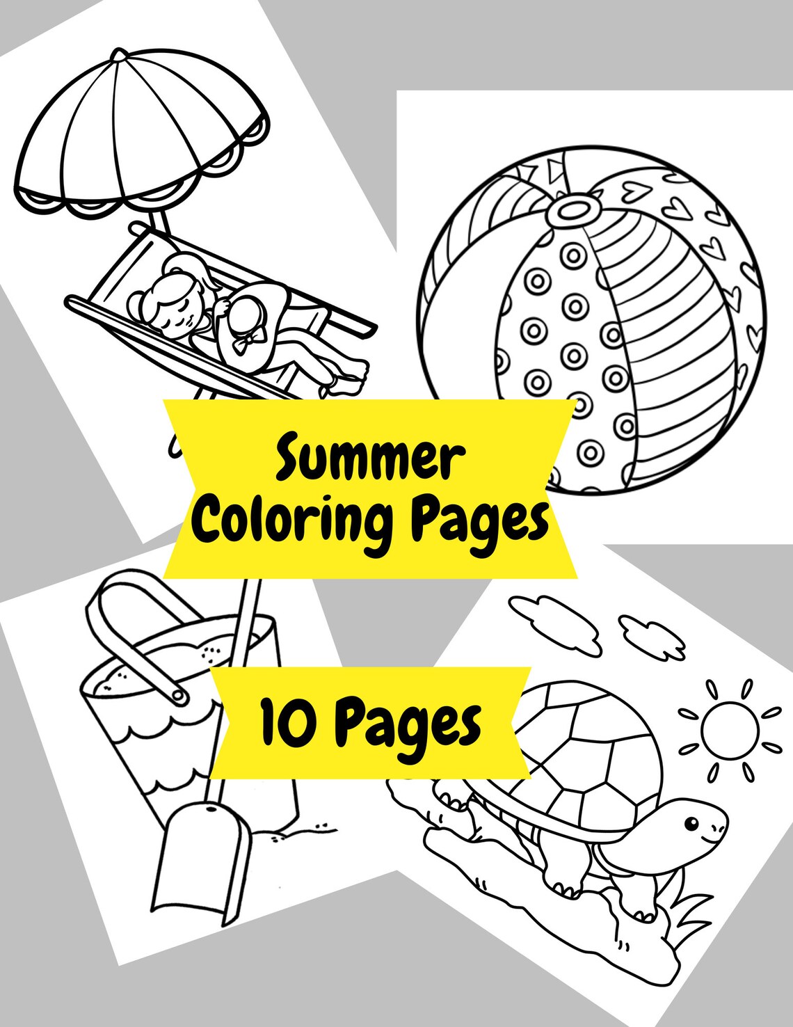 Summer Coloring Page, Teacher Summer Svg, Coloring Pages, Digital