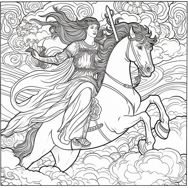The goddess DIANE on her horse