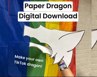 Fichier de modèle de base de dragon en papier téléchargeable Wolfy TikTok