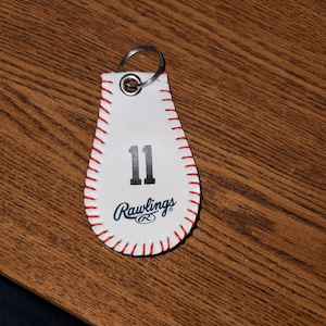 Echte Baseball Leder Schlüsselanhänger