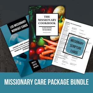 LDS Missionary Care Package Bundle: Cookbook, Workout, Scripture Cards (Digital Download)