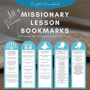 Missionary Lesson Bookmarks - Preach My Gospel Missionary Gift