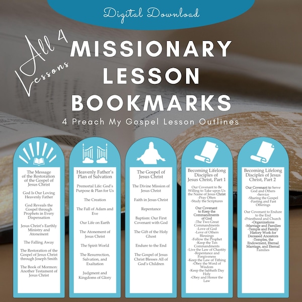 Signets de leçon de missionnaire - Prêchez mon Évangile Le don des missionnaires