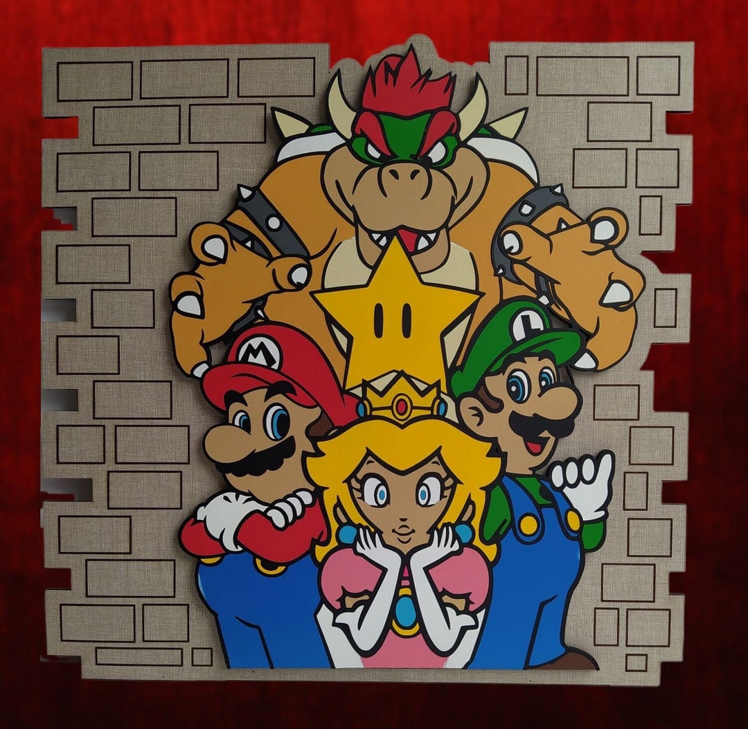 Super Mario Bros Painting Wooden Painting Mario Bros Etsy