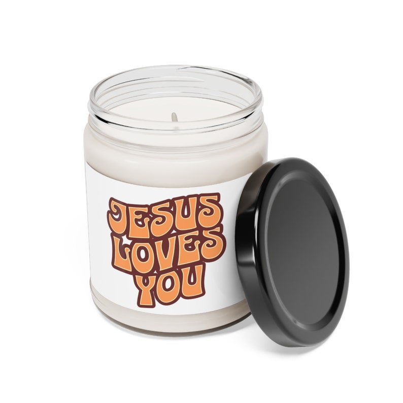Jesus Loves You Scented Soy Candle Christian Candle Church Candle