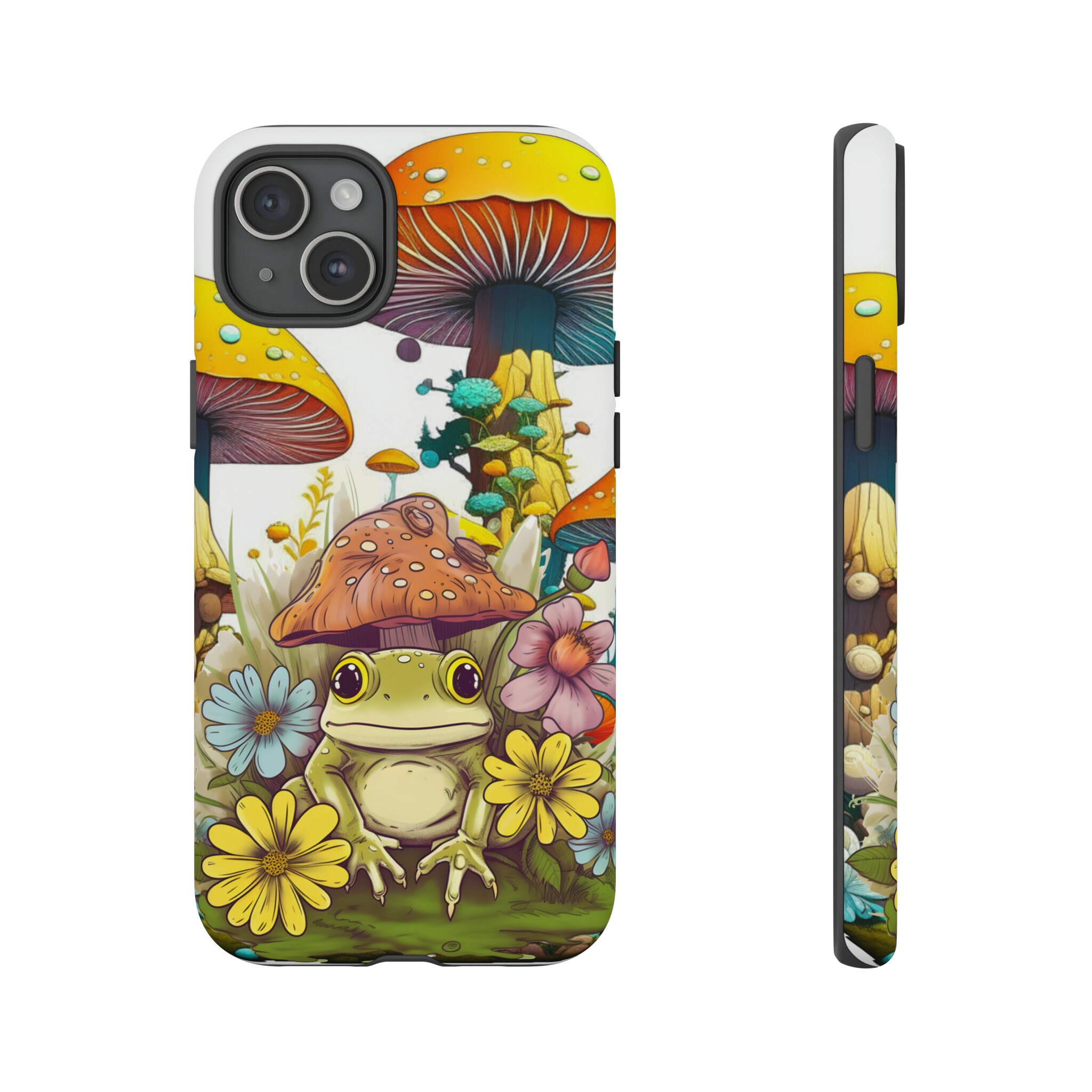 Boho Frogs and Mushroom iPhone Cases Frog Phone Case Mushrooms Phone