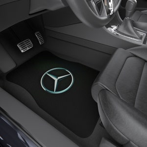 Floor Mats Attachment Mercedes Models Car (Set of 4) Car Mats Holder Clips  Buttons Universal Beige