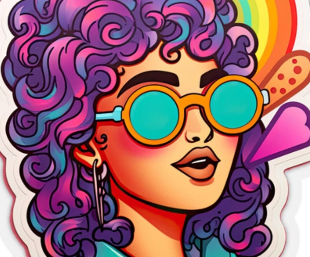 Vibrant Gen Z Sticker Vinyl Sticker Colorful Sticker Etsy