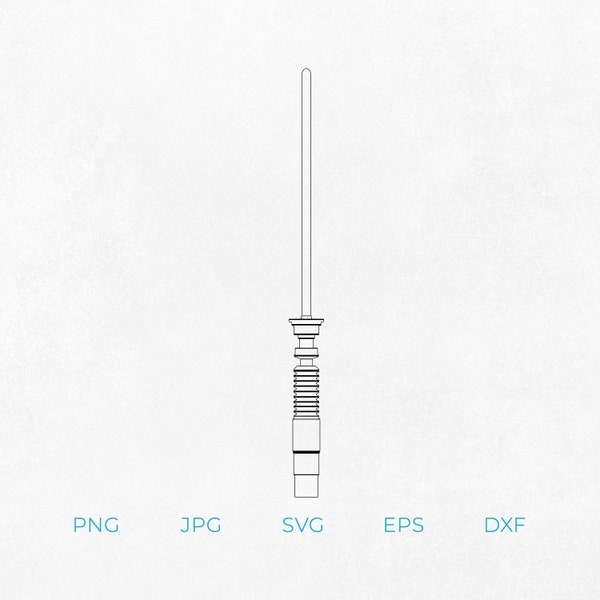 Luke Skywalker Lightsaber, SVG Instant Download, svg, png, eps, dxf, jpg digital download