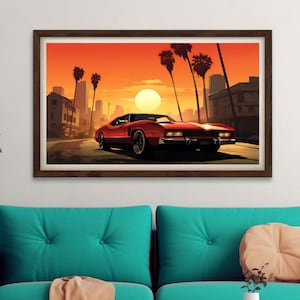 Grand Theft Auto San Andreas GTA Poster Poster Decorative Painting Canvas  Wall Posters and Art Picture Print Modern Family Bedroom Decor Posters