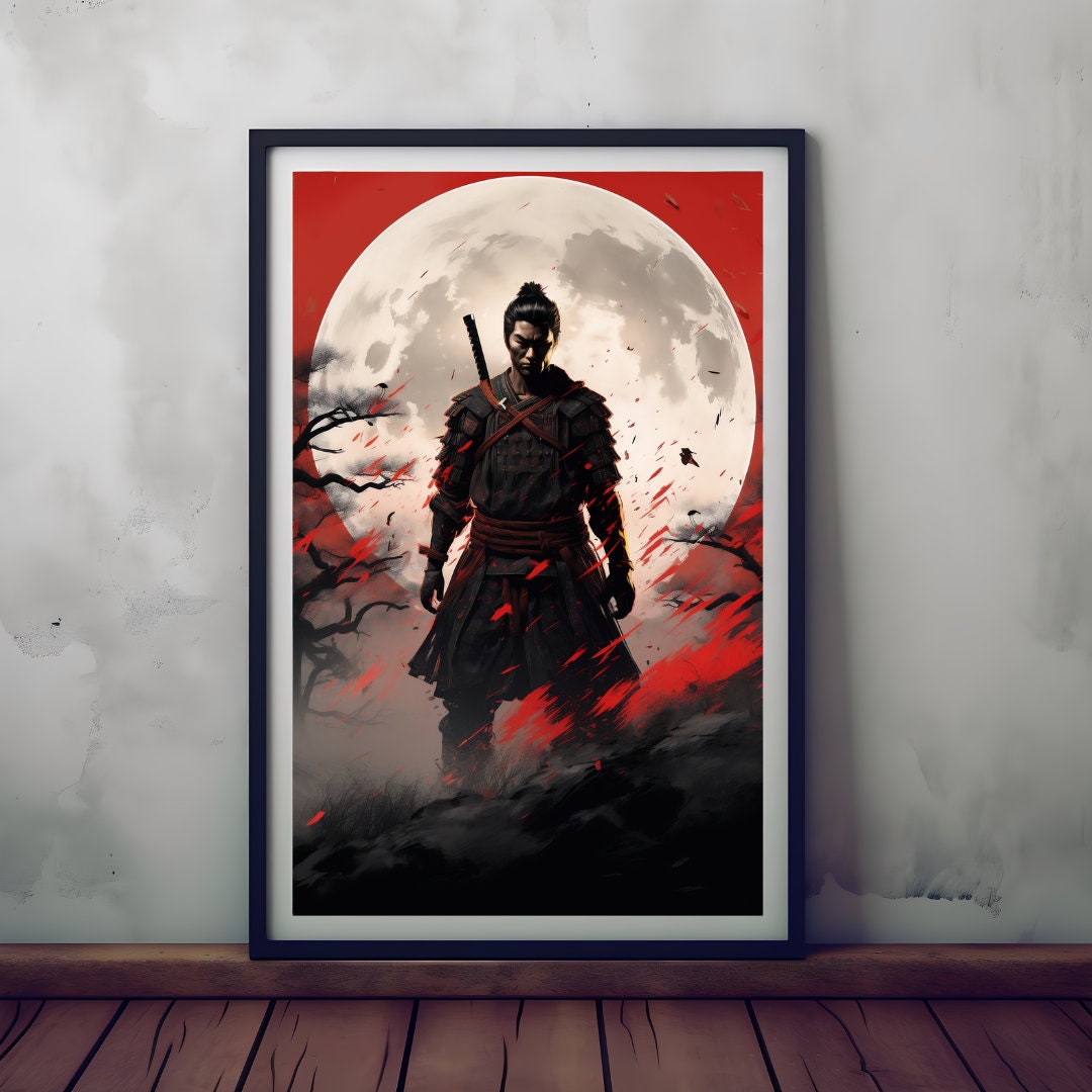 Ghost of Tsushima Poster Video Game Ghost of Tsushima Wall Art Ghost of