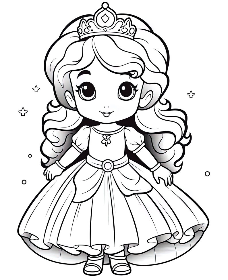 Little Princess Coloring Book Etsy