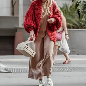 Chunky outlet pink cardigan