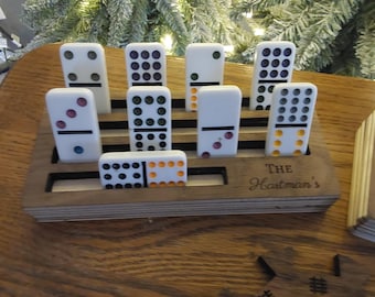 Mexican train game domino holder - Personalized - Great Christmas Gift
