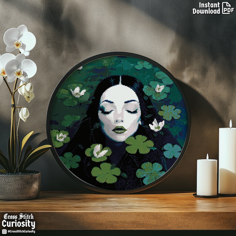 Gothic Cross Stitch PDF Pattern mourning Waters Witchy Modern Cross ...