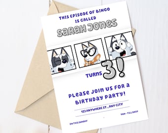 Muffin Movie Reel Birthday Invitation