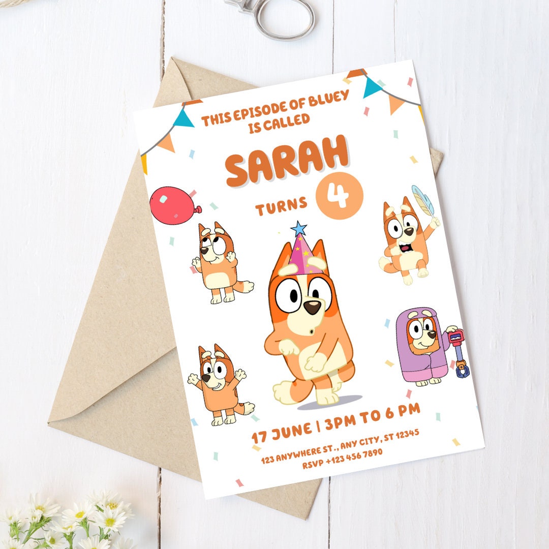 Bluey Birthday Celebration Printable